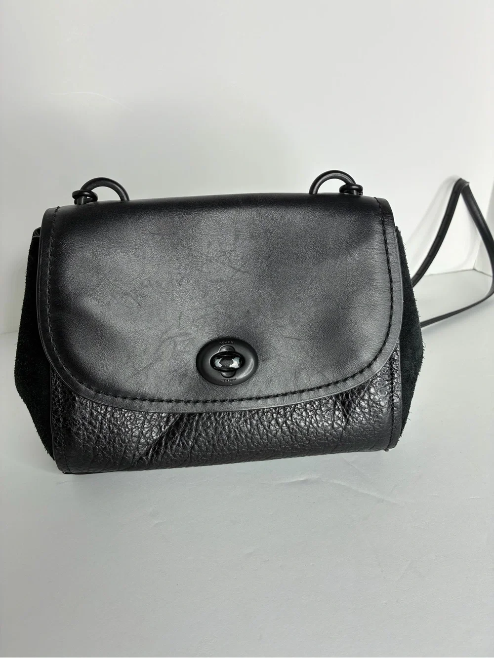 Coach Black Leather Crossbody Bag - Classic Everyday Carry